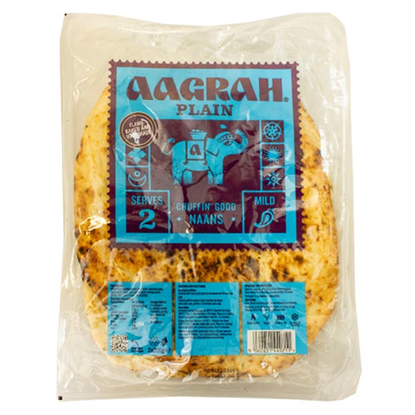 Aagrah Plain Naans 2x200g @SaveCo Online Ltd