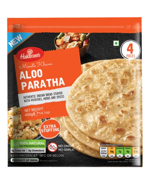 Haldiram's Aloo Paratha 4Pk 400g @SaveCo Online Ltd