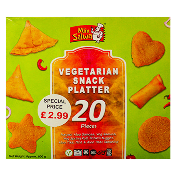 Mon Salwa Vegetarian Snack Plater 20pk @SaveCo Online Ltd