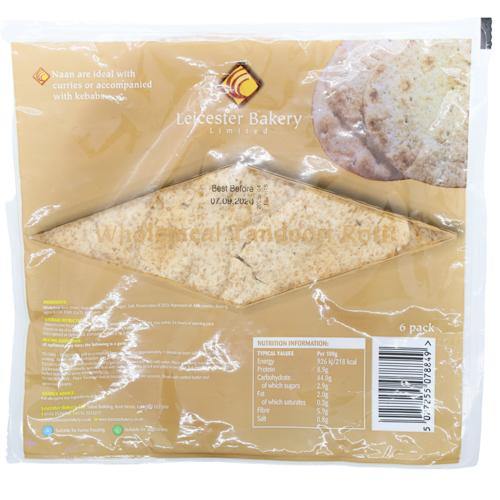 Leicester Bakery Wholemeal Tandoori Roti @SaveCo Online Ltd