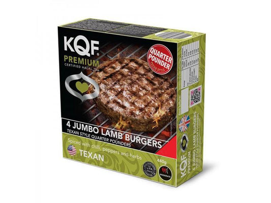 KQF Texan Quarter Lamb Burgers (440g) @ SaveCo Online Ltd