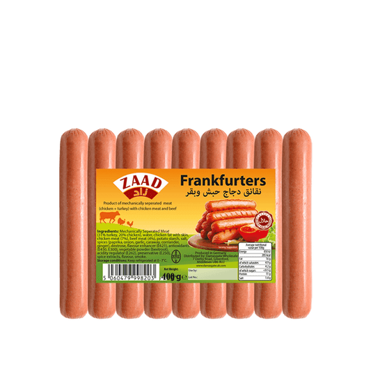 Zaad Beef Frankfurters 400g