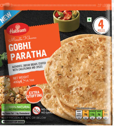 Haldiram's Aloo Gobhi Paratha 4Pk 400g @SaveCo Online Ltd