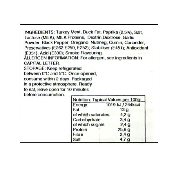 Najma Turkey Chorizo Slices @SaveCo Online Ltd